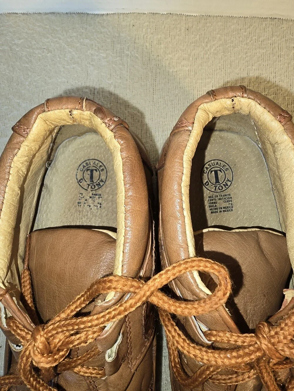 Crocodile Ostrich Print Men's Leather Shoes size 9.5